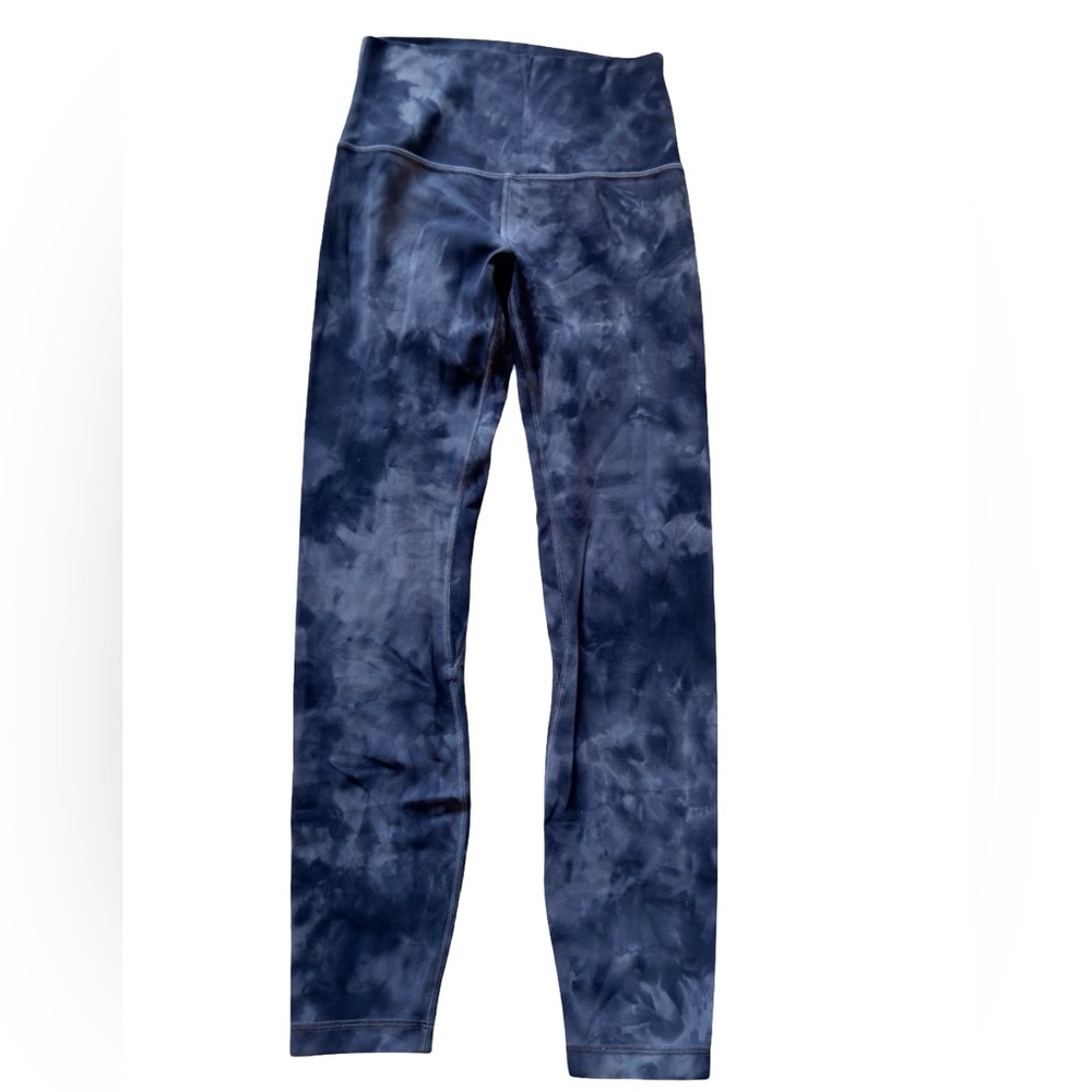 Lululemon Tie Dye High Rise Leggings Size 4 Blue Gray